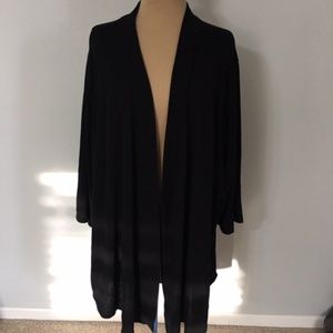 NWT Black Open Front Drape Shrug